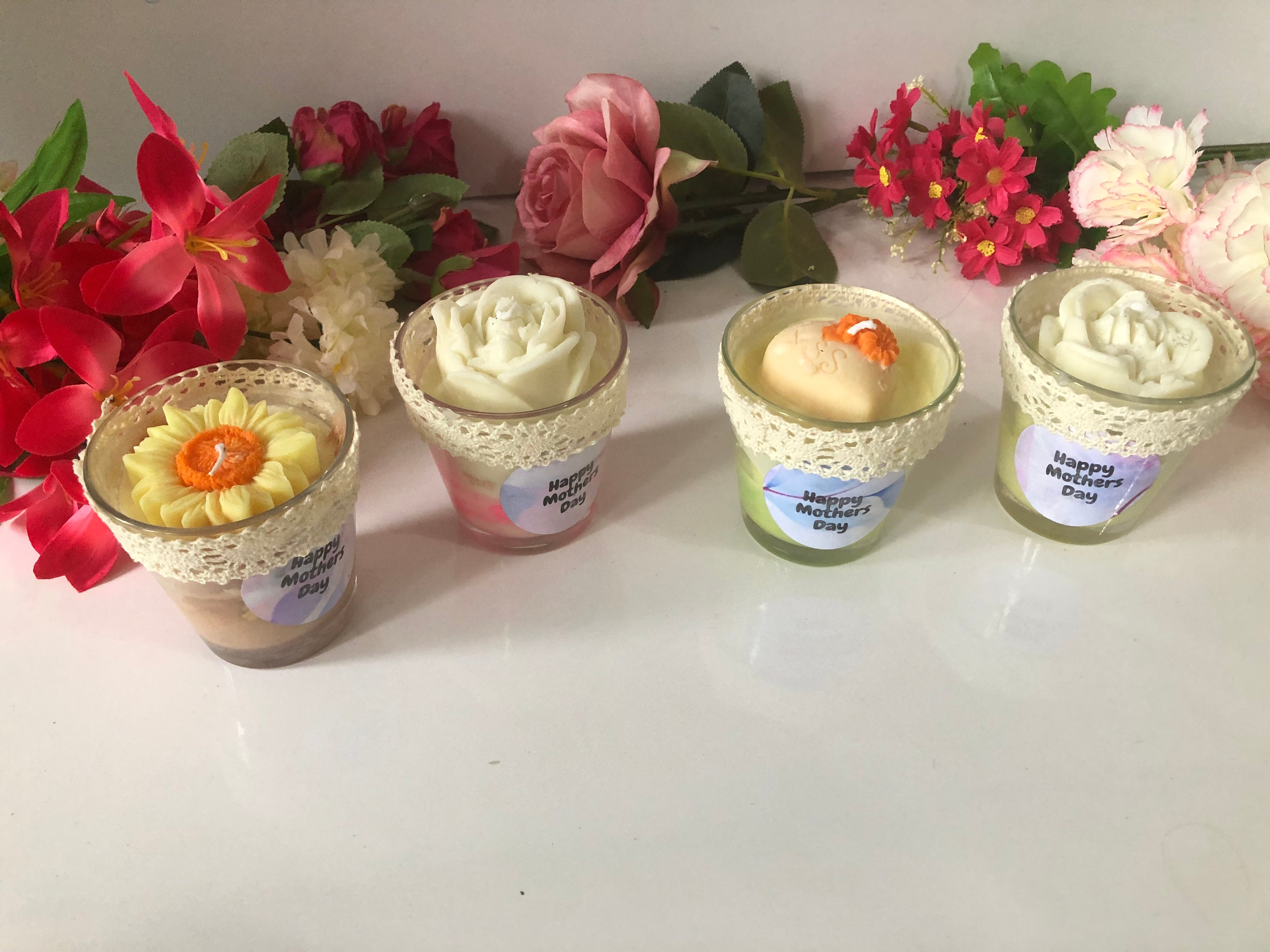 Flower Cup- Scented Candle